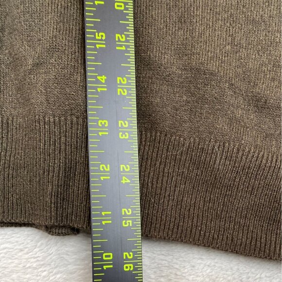 Haggar Mens Cardigan Sweater Medium Brown Button Up V-Neck Classic Knit Casual - Picture 3 of 8